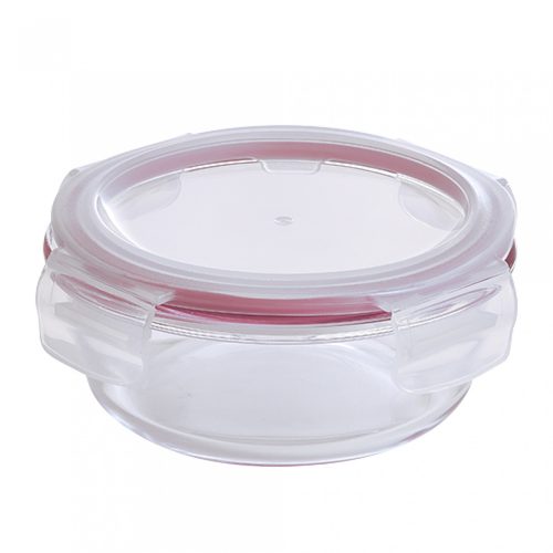 Bergner BG-25027-RD 400ml boroszilikát üveg ételtároló