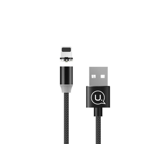USAMS SJ292USB01Mágneses Lightning töltőkábel, fekete,  1299126