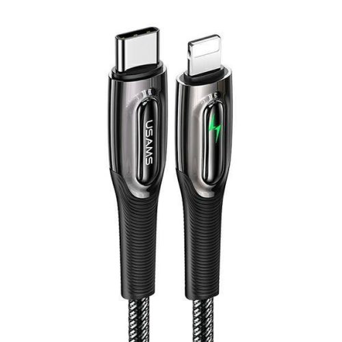 USAMS SJ518USB01 USB-C to Lightning gyorstöltő kábel automata kikapcsolással 120 cm usb-c to lightning 1401858