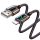 USAMS SJ543USB01 120cm-es szövet borítású lightning adat és töltőkábel LCD kijelzővel 2,4A 1380753