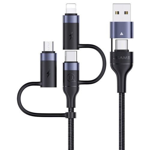 Usams SJ547USB01 5 az 1 ben töltőkábel usb-c, lightning és micro usb ouput, usb és usb-c input, PD, 60W 1435030