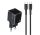 USAMS YJXLOGTC01 PD hálózati gyorstöltő adapter 25W, 120 cm-es Type-c to Type-c kábellel 1380748