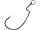 SASAME Ring Rocker Offset speciális horog - Black Nickel - 3/0