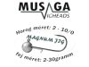 Musaga Magnum Jig horog fejjel - 3/0 - (3db/csomag) - 20,0gr