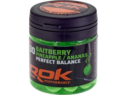 ROK Balaszírozott és Ízesített Csalizó Bogyó - Baitberry DIPPED - 30 darab/üveg -  Zöld - Pineapple