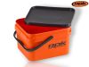 ROK 10 literes szögletes keverő edény fedéllel - SQUARE BUCKET with soft cover - Narancs