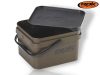 ROK 10 literes szögletes keverő edény fedéllel - SQUARE BUCKET with soft cover - Zöld