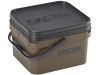 ROK 10 literes Szögletes Csalis vödör + betét + tető szett - Square Bait Bucket + Basin Black set - Zöld