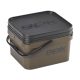 ROK 10 literes Szögletes Csalis vödör + betét + tető szett - Square Bait Bucket + Basin Black set - Zöld