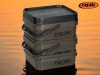 ROK 10 literes Szögletes Csalis vödör + betét + tető szett - Square Bait Bucket + Basin Black set - Zöld