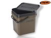 ROK 17 literes Szögletes Csalis vödör + betét + tető szett Square Bait Bucket + Basin Black set - Zöld