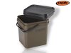 ROK 17 literes Szögletes Csalis vödör + betét + tető szett Square Bait Bucket + Basin Black set - Zöld