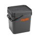 ROK 17 literes Szögletes Csalis vödör + betét + tető szett Square Bait Bucket + Basin Black set - Fekete
